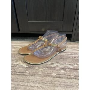 Montego Bay Club Women's Leather Brown Size 8 Beach Summer Spring